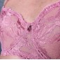 Lilac Elegance: Satin & Lace Underwire Bra for Men