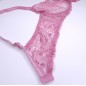 Lilac Elegance: Satin & Lace Underwire Bra for Men