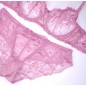 Lilac Elegance: Satin & Lace Underwire Bra for Men