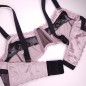 Flirty Pink Satin: Satin and Mesh Men's Bra