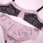 Flirty Pink Satin: Satin and Mesh Men's Bra