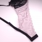 Flirty Pink Satin: Pink and Black Men's Underwire Bra