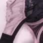 Flirty Pink Satin: Pink and Black Men's Underwire Bra