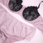 Flirty Pink Satin: Pink and Black Men's Underwire Bra