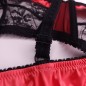 SatinSky: Men's Mesh & Satin Ephemeral Elegance Bra