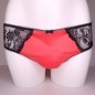 SatinSky: Radiant Orange Satin Panties for Plus-Size Men