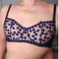 NavyNest: Ultra Sheer AA Cup Balconette Bra for Men