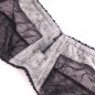 Noir Intrigue: AA-Cup Fitted Mesh & Satin Men's Bra