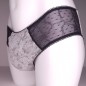 Noir Intrigue: Men's Matching Feminine Thong and Panties