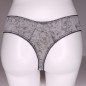 Noir Intrigue: Men's Matching Feminine Thong and Panties