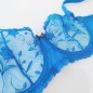 Azure Serenity: Ultra Sheer Balconette Bra for Men in Blue