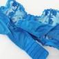 Azure Serenity: Ultra Sheer Balconette Bra for Men in Blue