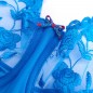 Azure Serenity: Custom Satin and Lace Blue Bra for Men