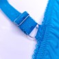 Azure Serenity: Custom Satin and Lace Blue Bra for Men