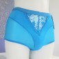 Azure Serenity: High-Waisted Feminine Mesh Briefs for Men