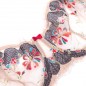 Floral Fantasy: Beige Balconette Bra for Men