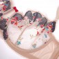 Floral Fantasy: Beige Balconette Bra for Men