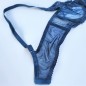 Blue Enchantment: See-Through Balconette Bra for Men in AA