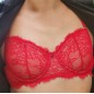 Crimson Elegance: Balconette Bra for Men