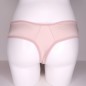 SissySat Elegance: Pastel Beige Satin & Lace Men's Panties