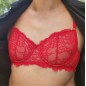 Crimson Elegance: Balconette Bra for Men