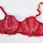 Crimson Elegance: Balconette Bra for Men