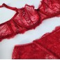 Crimson Elegance: Balconette Bra for Men