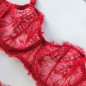 Crimson Elegance: Balconette Bra for Men