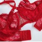 Crimson Elegance: Balconette Bra for Men