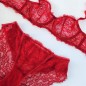 Crimson Elegance: Balconette Bra for Men