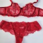 Crimson Elegance: Balconette Bra for Men