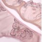 SissySat Elegance: Pastel Beige Satin & Lace Men's Panties