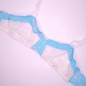 Sky Serenity: Light Blue Lace Bra for Men