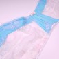 Sky Serenity: Light Blue Lace Bra for Men