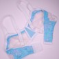 Sky Serenity: Light Blue Lace Bra for Men