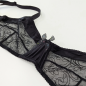 Black Elegance: Sheer Mesh AA Cup Bra for Men