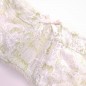 Lime Elegance: Silky Green and White Lace Bralette for Men