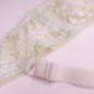 Lime Elegance: Silky Green and White Lace Bralette for Men