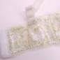 Lime Elegance: Silky Green and White Lace Bralette for Men