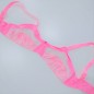 NeonLace Allure: Men's Vibrant Pink Luxury Bra.