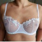 White Harmony: White Mesh Bra for Crossdressers