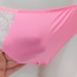 NeonLace Allure: Vibrant Neon Pink Men's Lace Panties