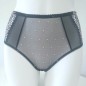 Black & Pink Bliss: Sheer Lace Brief Panties for Men