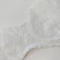 Ivory Glitter: Off-White Lacy Balconette Bra for Men