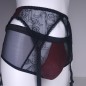 Mocha Elegance: Sissy Lingerie For Men Matching Garter Belt, Brown and Black