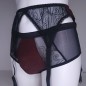 Mocha Elegance: Sissy Lingerie For Men Matching Garter Belt, Brown and Black