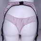 Flirty Pink Satin & Lace: Crossdressing Lingerie Sets XXXXL. Satin Garter Belt to Match Dirty Pink Panties and a Bra.