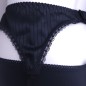 Noir Allure: Black Satin Mesh Men's Sissy Garter Belt. Sissy Lingerie for Men.