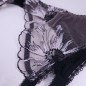 Noir Allure: Black Satin Mesh Men's Sissy Garter Belt. Sissy Lingerie for Men.