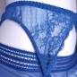 Blue Enchantment: Blue Lace Sissy Garter Belt for Crossdressers. M2F Lingerie for Men. Sissy Lingerie Sets.